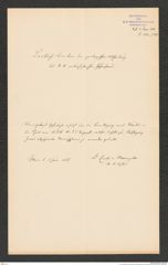 k.k. naturhistorisches Hofmuseum, Intendanzakten 1885-1896 (Hauer), Aktenzahl Z.324.c/1888, Seite 1